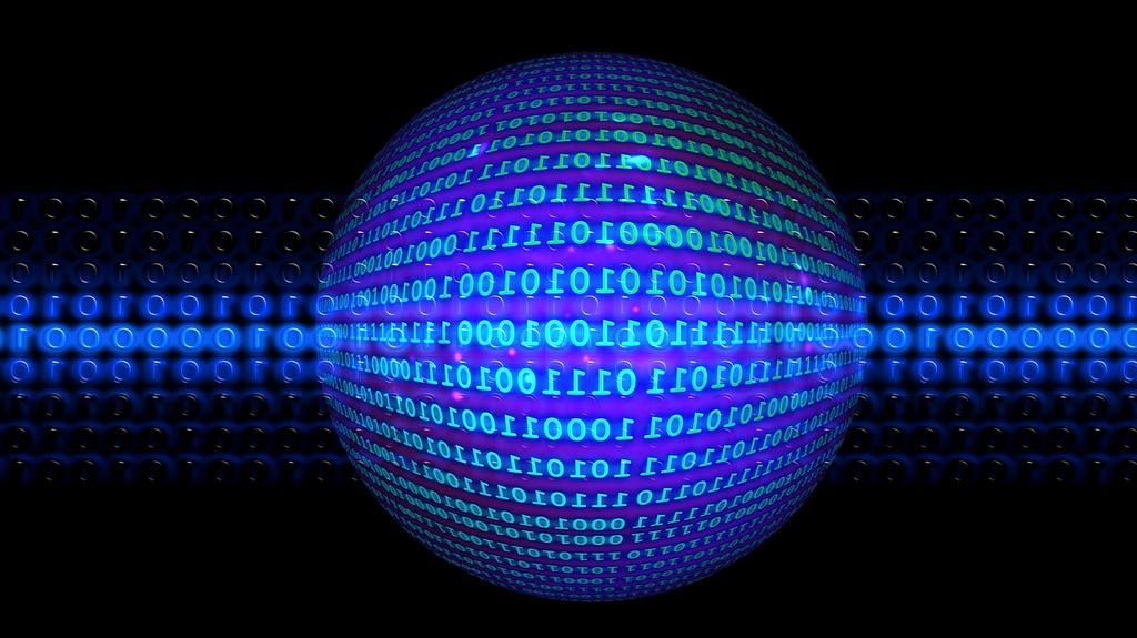 Waveform over digital background